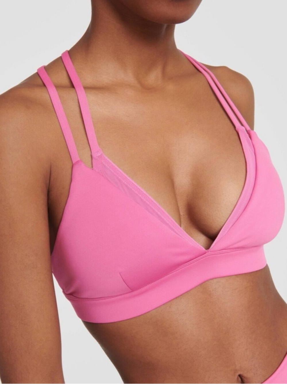 ALO Yoga Pink Airlift Layer-up Bra, Medium